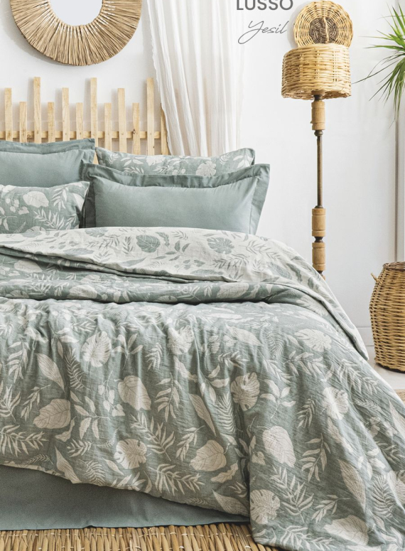 Постільна білизна Muslin Lusso Yesil (Євро, Туреччина)