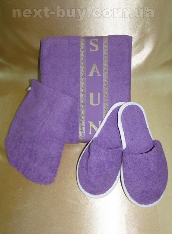 Merzuka набор для сауны женский фиолетовый хлопок