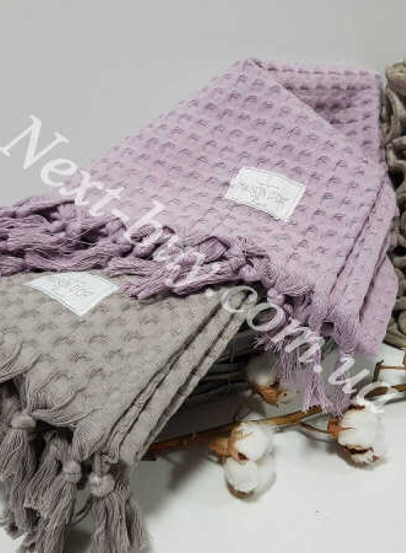 Maison D'or Ancelina бавовняні плетені рушники для лазні 70х140см бузковий