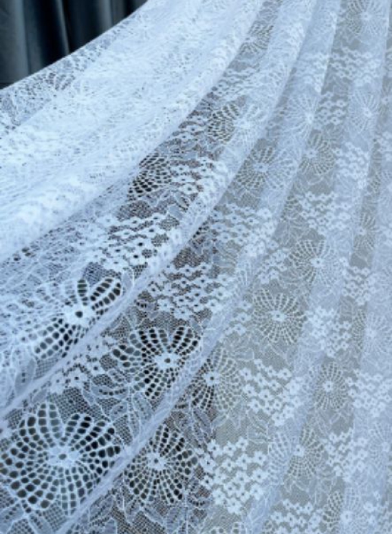 Тюль сітка з плетінням Cobweb білий Туреччина