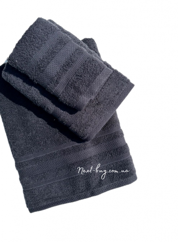 Махровое полотенце для бани ADA 70х140 черное Турция
