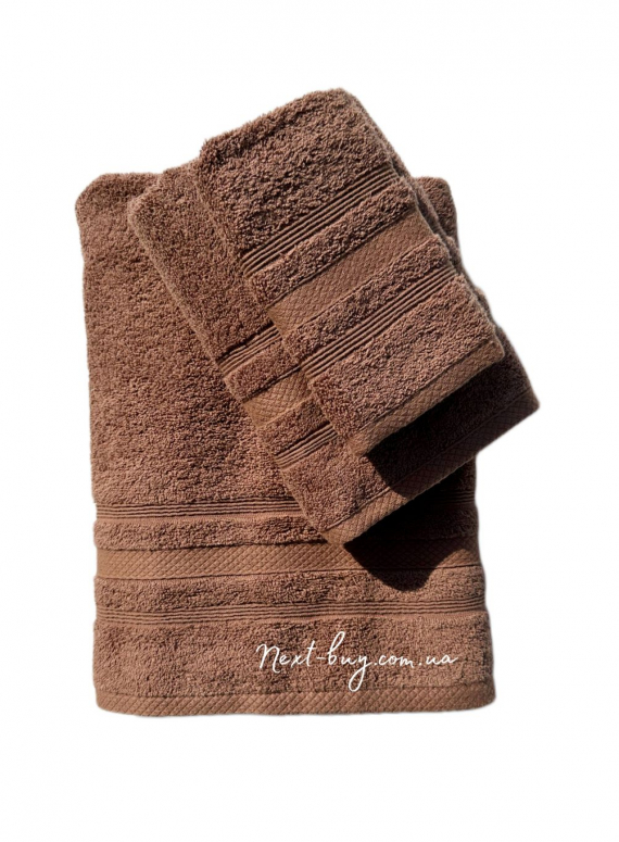 Махровое полотенце для лица ADA 50х90 коричневый Турция