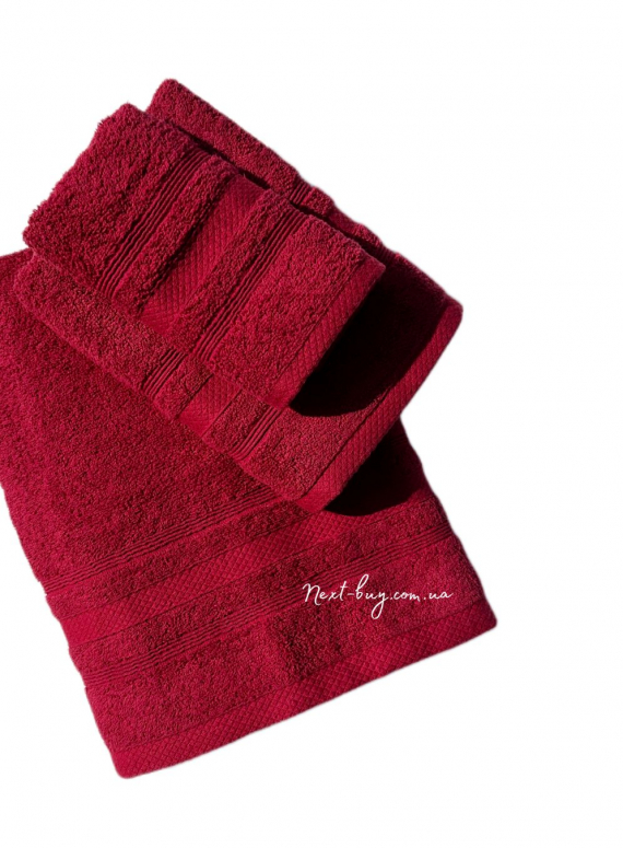 Махровое полотенце для лица ADA 50х90 малиновый Турция