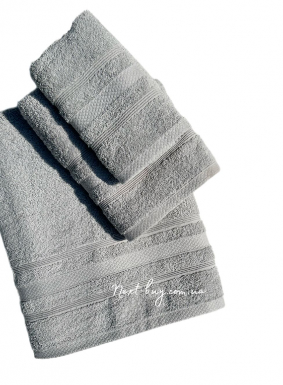 Махровое полотенце для лица ADA 50х90 светло-серый Турция