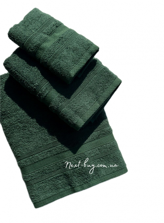 Махровое полотенце для лица ADA 50х90 зеленое Турция