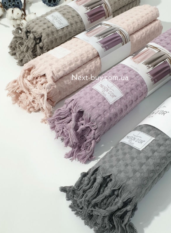 Maison D'or Ancelina хлопковые плетенные полотенца для бани 70х140см сиреневый