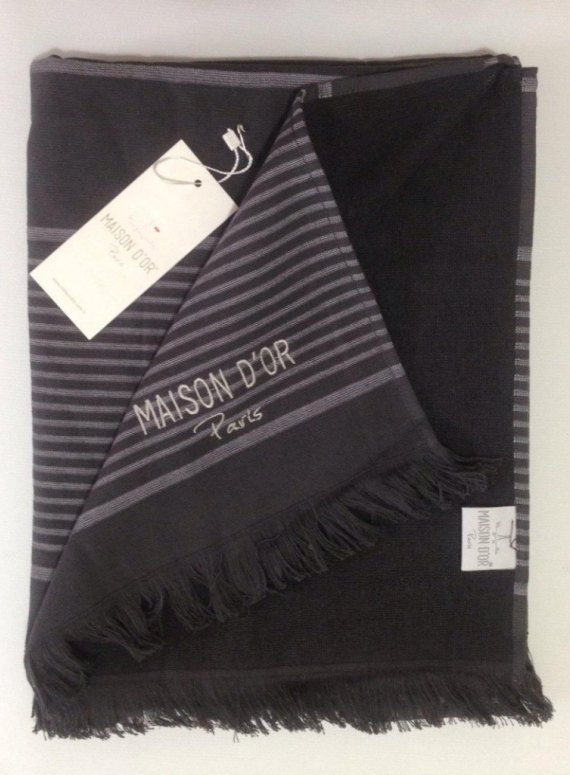 Maison D'or Bukle полотенце парео для отдыха, сауны 85х150 серый
