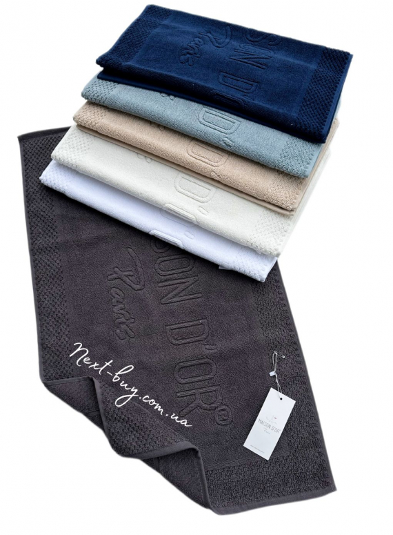 Натуральний килимок-рушник для ніг Maison D'or Bathmat blue
