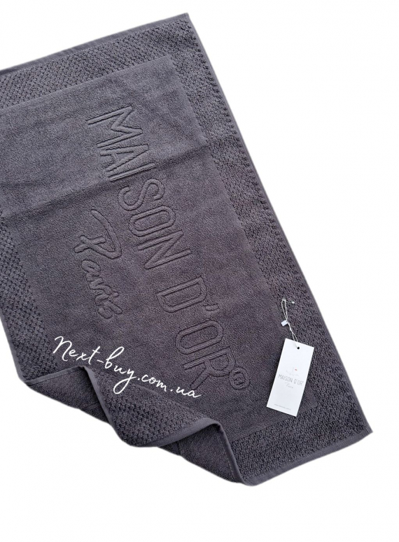 Натуральный коврик-полотенце для ног Maison D'or Bathmat anthrasit