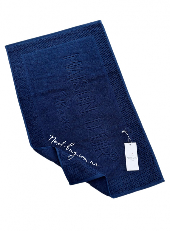 Натуральный коврик-полотенце для ног Maison D'or Bathmat navy