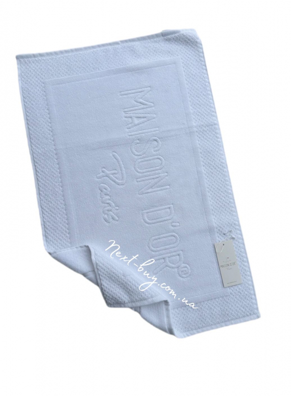 Натуральный коврик-полотенце для ног Maison D'or Bathmat white
