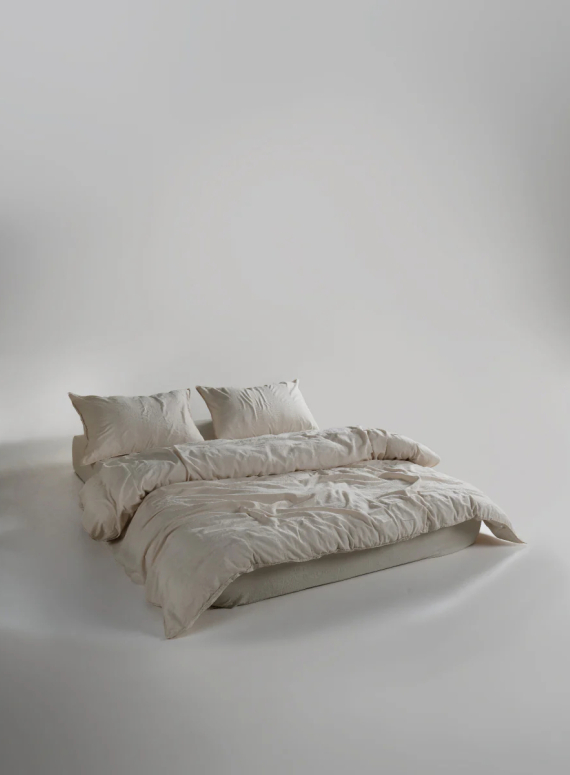 Ексклюзивна постільна білизна Limasso Cassandra Cream 200x220 з вареної бавовни