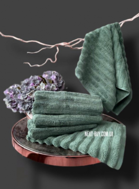 Махровое полотенце для лица Cestepe Ezgi 50х90 зеленое Турция