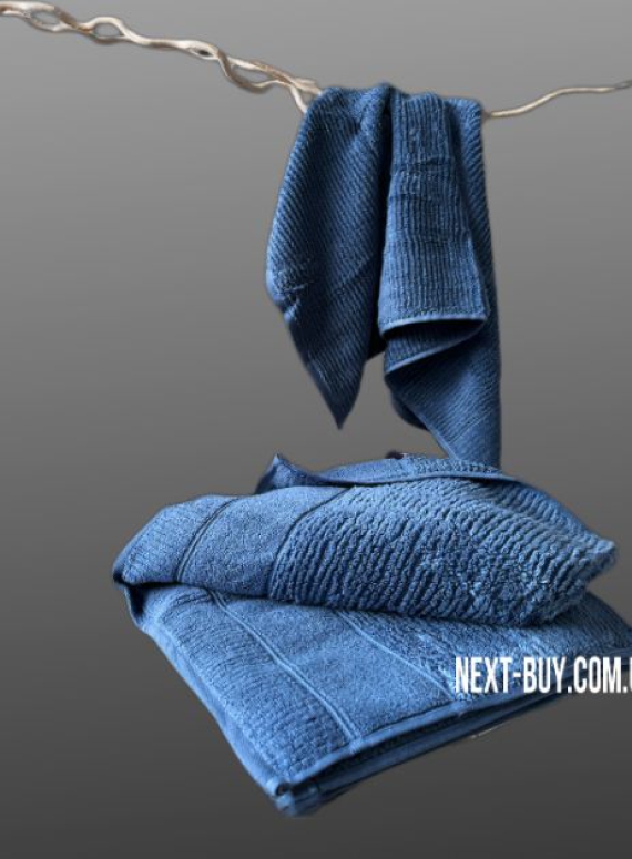 Махровое полотенце для бани Cestepe Nevara 70х140 синее Турция