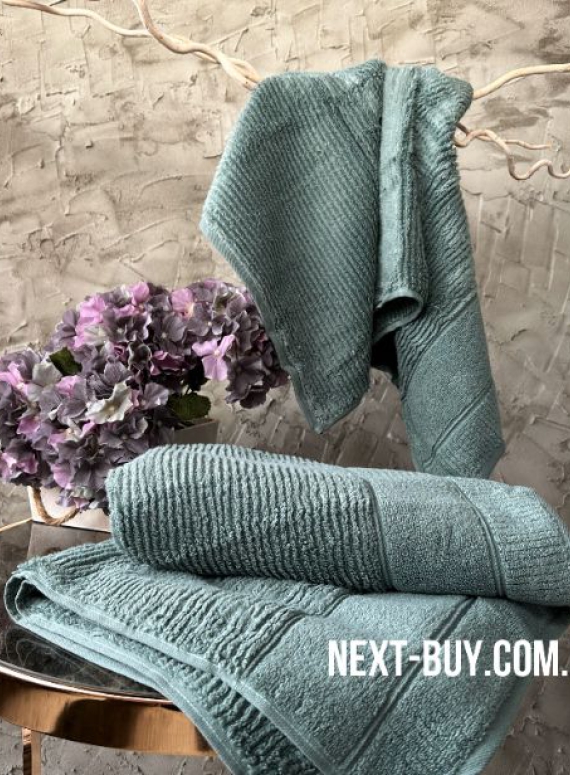 Махровое полотенце для бани Cestepe Nevara 70х140 зеленое Турция