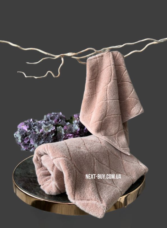 Махровое полотенце для бани Cestepe Voli 70х140 розовое Турция