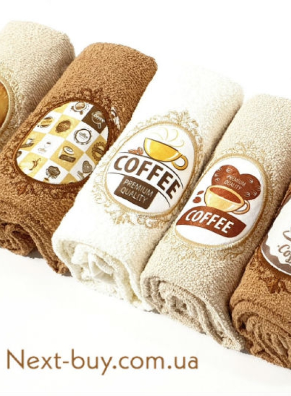 Набір кухонних рушників DNZ Premium Coffee 5шт. 40х60
