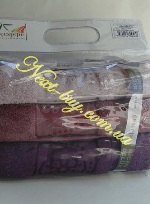 Комплект полотенец баня Cestepe 3 Orient micro Delux Mix 100% cotton 70х140 Турция