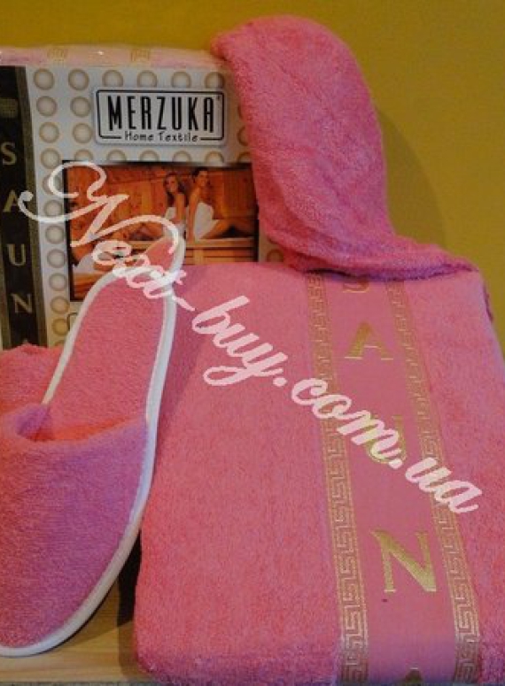 Merzuka набір для сауни жіночий яскраво-рожевий