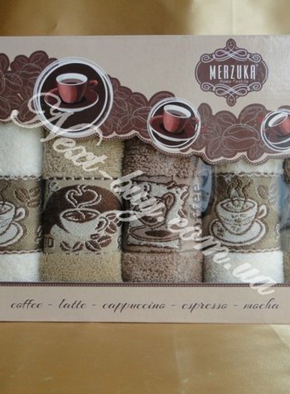 Кухонные полотенеца Merzuka "Coffee" 6шт. 100% cotton Турция