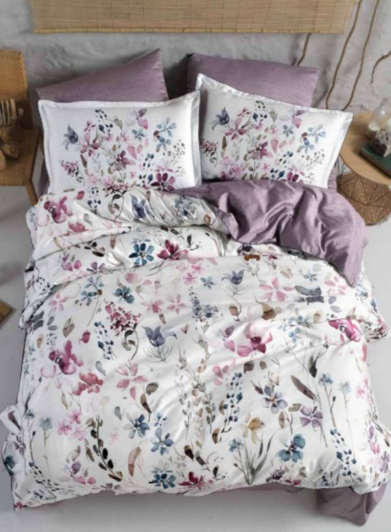 Постільна білизна Delcina Berry La Romano premium сатин евро 200х220