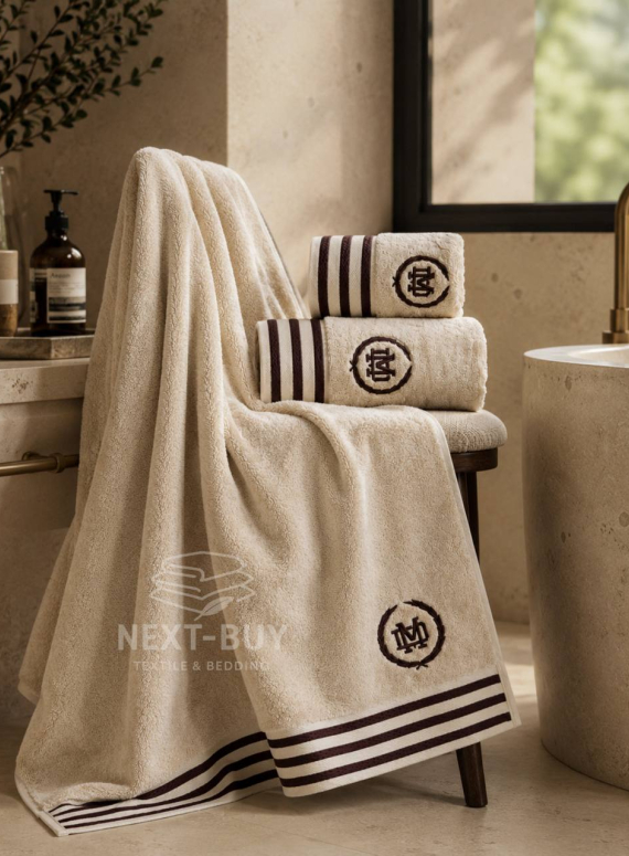 Maison D'or Delon Beige Cotton чоловічий набір рушників бежевий