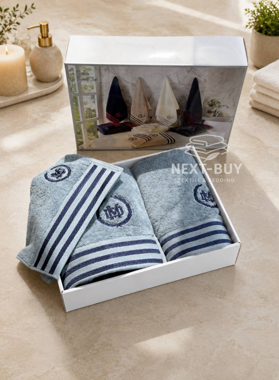 Maison D'or Delon Cotton blue-navy набір рушників для чоловіків