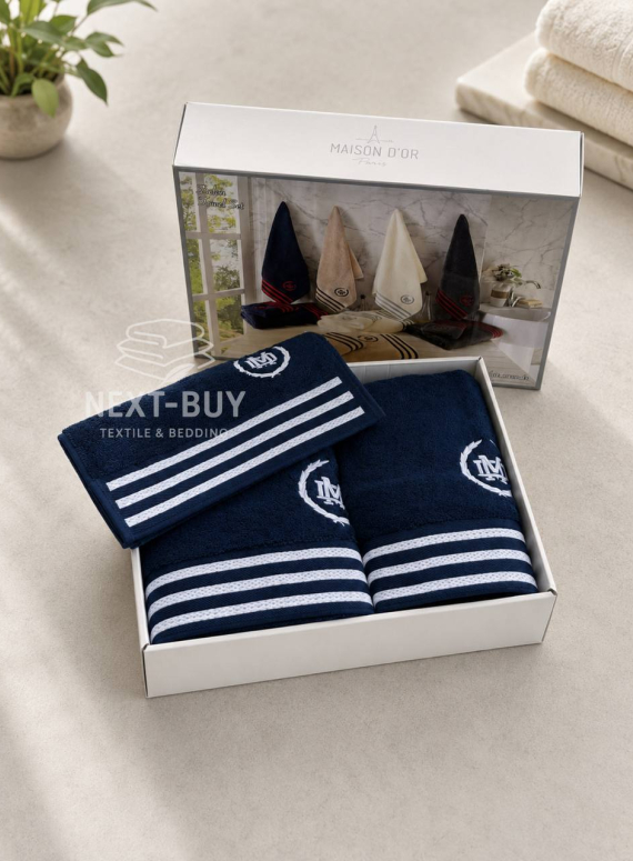 Maison D'or Delon Cotton набір рушників для чоловіків темно-синій
