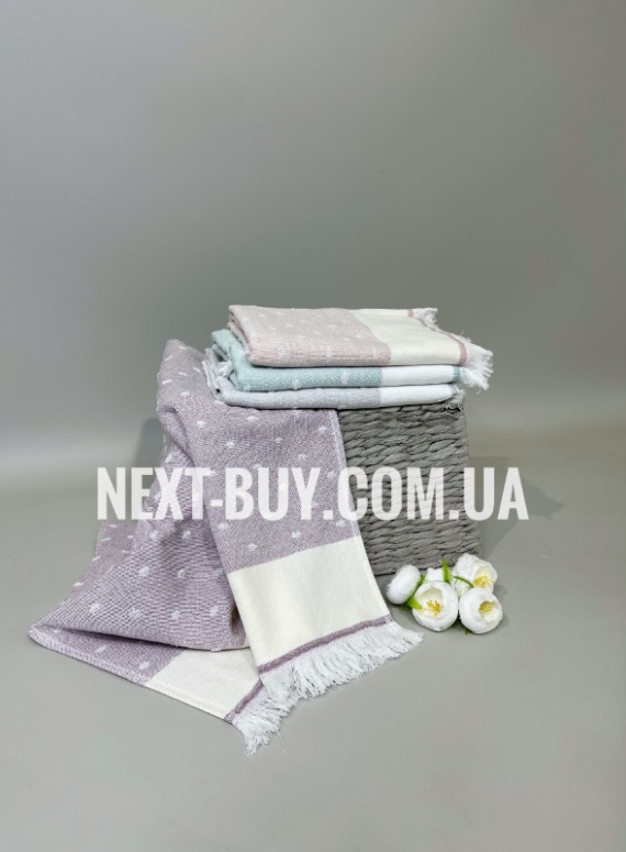 Diamond полотенце кухонное с точками фиолетовое 50х70