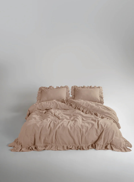 Ексклюзивна постільна білизна Limasso Exclusive  Akdeniz Beji  200x220 з вареної бавовни