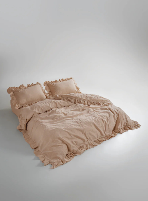 Ексклюзивна постільна білизна Limasso Exclusive  Akdeniz Beji  200x220 з вареної бавовни