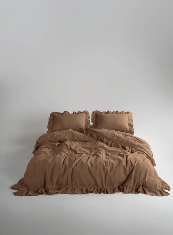 Сімейна ексклюзивна постільна білизна Limasso Exclusive  Wood smoke  160х220 (2шт) з вареної бавовни