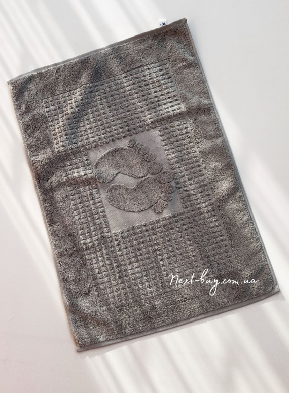 Натуральный коврик-полотенце для ног Febo Ayak paspas grey 50х70