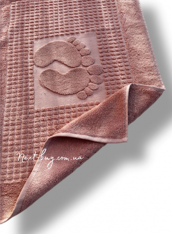 Натуральный коврик-полотенце для ног Febo Ayak paspas pink 50х70
