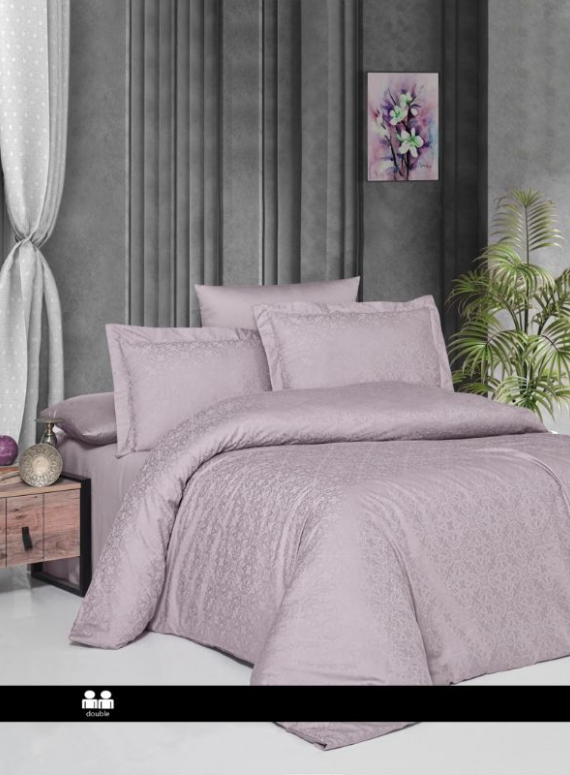 First Choice Lamone lavender постельное белье сатин-жаккард полуторный 160х220