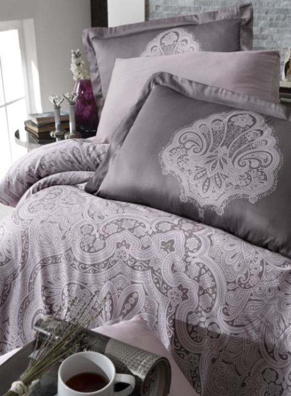 First Choice Milena Lavender постельное белье сатин семейный 160х220х2