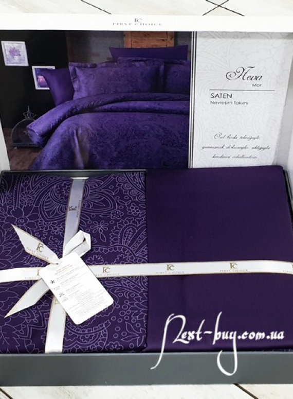 First Choice Neva mor(purple) постільна білизна сатин сімейний 160х220х2