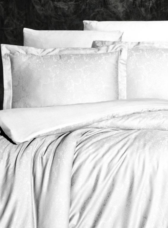 First Choice Sare White постельное белье сатин-жаккард евро 200х220