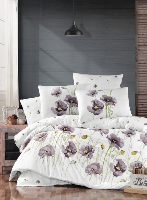 First Сhoice Bozca Grey постільна білизна ранфорс полуторний 160х220