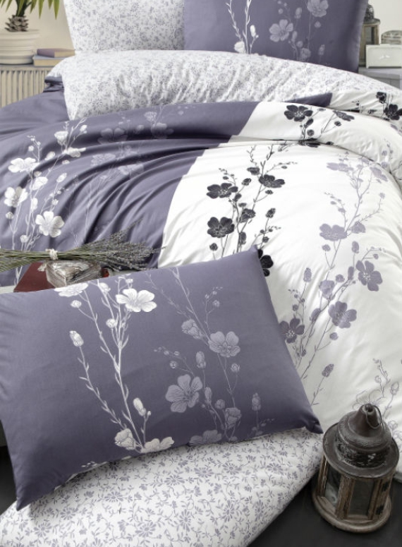 First Сhoice Camelia lilac постельное белье ранфорс семейный 160х220х2