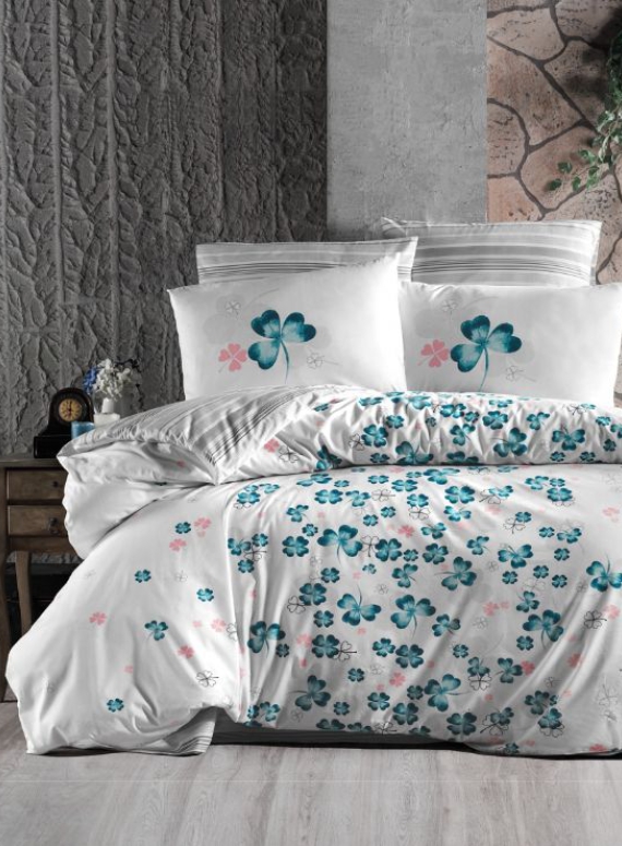 First Сhoice Chance turquaise постільна білизна ранфорс сімейний 160х220х2