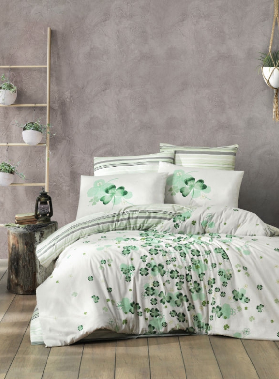 First Сhoice Change/Chance green постільна білизна ранфорс полуторний 160х220