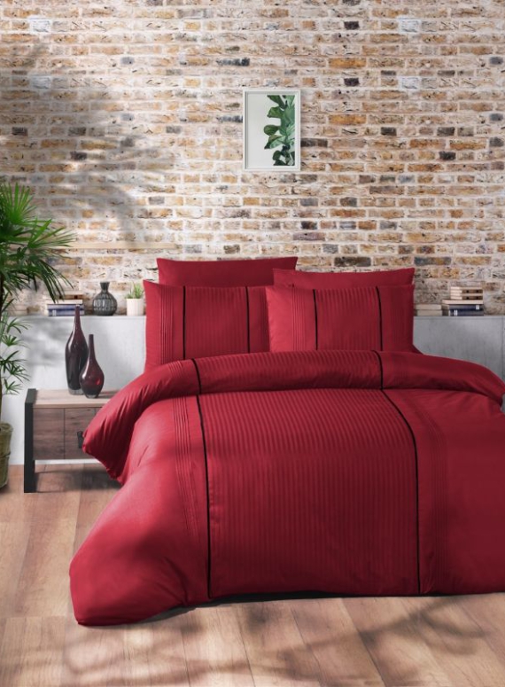 First Сhoice Elegant Red постельное белье ранфорс Deluxe евро 200х220