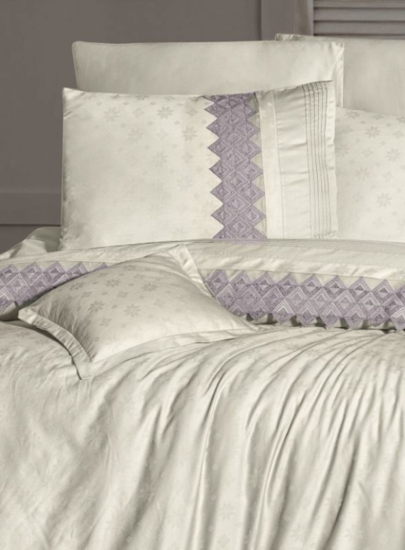 First choice Latina lilac vip сатин постельное белье евро 200х220
