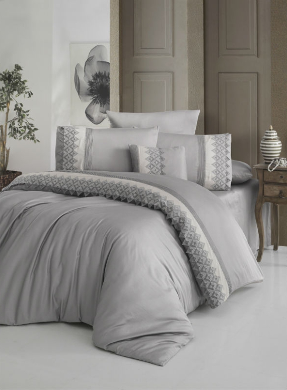 First choice Vitaly Bej-Beige vip сатин постельное белье евро 200х220