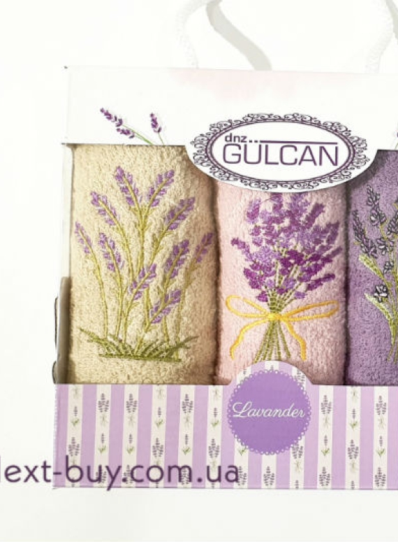 Набір кухонних рушників Gulcan lavander 3шт. 30х50см