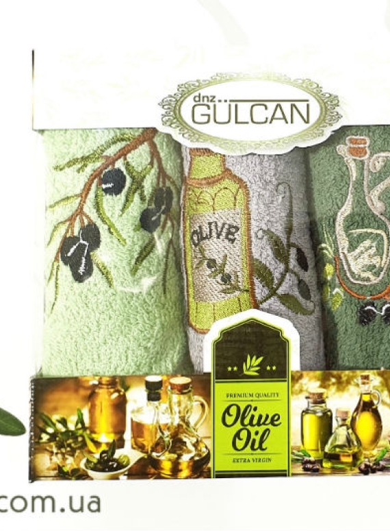 Набір кухонних рушників Gulcan olive oil 3шт. 30х50см