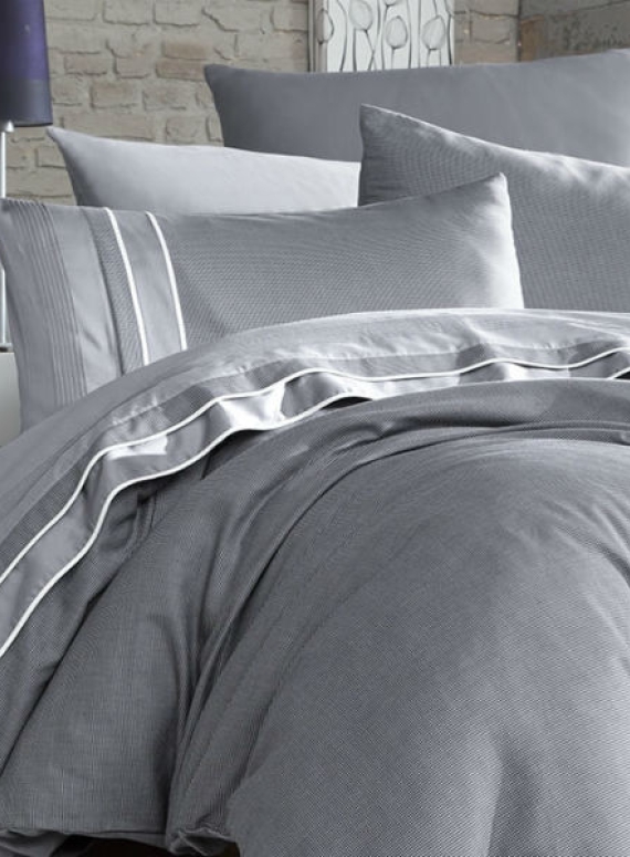 First choice Imaj gri-Grey vip сатин постельное белье евро 200х220