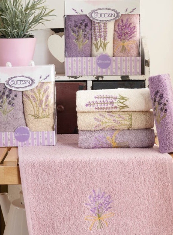 Набір кухонних рушників Gulcan lavander 3шт. 30х50см