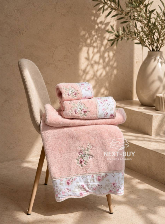 Набір махрових рушників Maison D'or Lady Roses Rose 3шт. рожевий